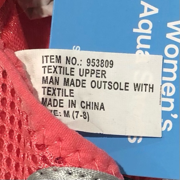 Women’s  Water Shoes Black/ Peach Size M 7-8 - Picture 5 of 5